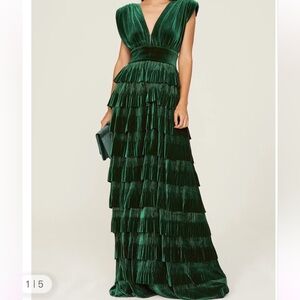 Bronx & Banco Velvet Emerald Gown